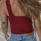 Burgundy Cable Knit Tank Top