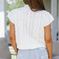 Cable Knit Satin Bowknot Sweater Bowvia