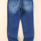 Blue Raw Hem Ankle-length Skinny Jeans