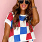 Grapefruit Color Block Cap Sleeve Sweater